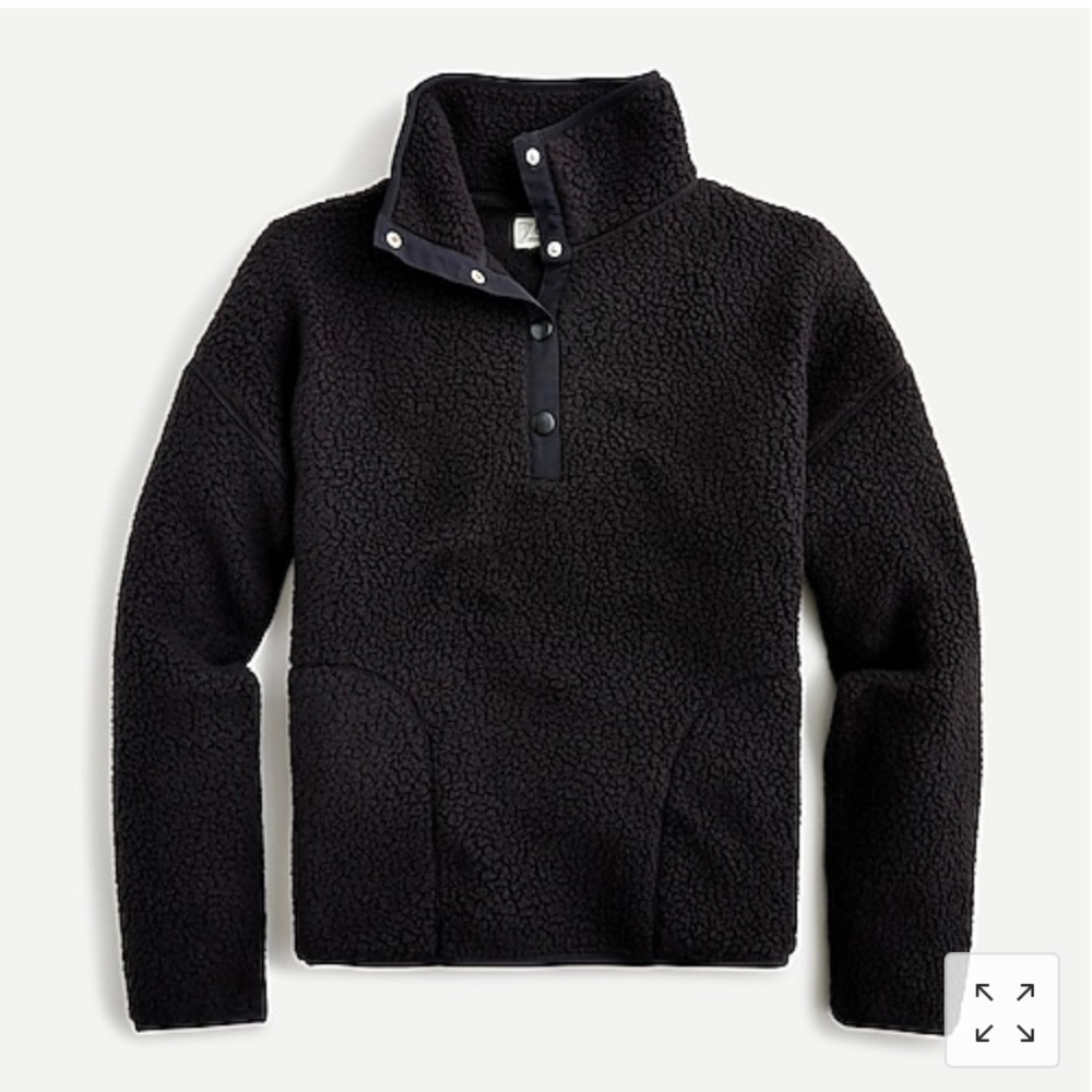 J Crew Polartec® sherpa fleece half-snap pullover